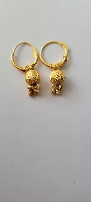 22ct Gold Plated Indian  Bollywood Hoops Earrings  • £2.50