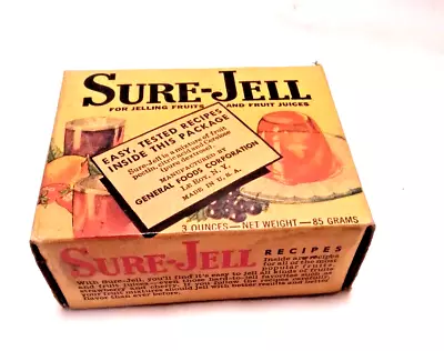 Rare Box Of Unopened SURE-JELL [Mf'g By JELLO CO.] General Foods Corp. LeRoy NY • $38