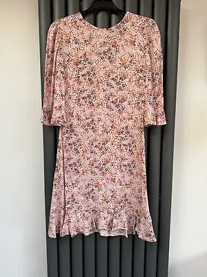 Bnwt Marks & Spencer Floral Pink Mix Summer Holiday Dress Size 22 Reg Rrp £29.50 • £14.99