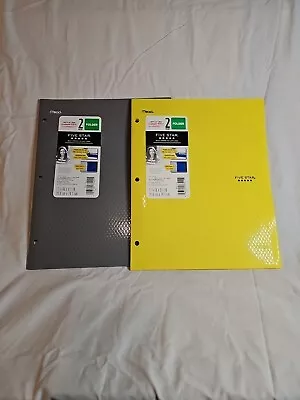 Set 12-Mead Five Star 2 Pocket 3 Prong Plastic Folders 11.75x9.5  2-gray 10-yel • $20