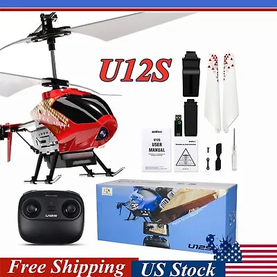 2.4G Mini RC Helicopter Cheerwing U12S Gyro WiFi FPV Drone Metal W/ Camera Gifts • $31.98