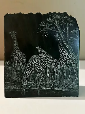 Vintage Hand Carved Verdite Stone Giraffe's From Zimbabwe (3) • $34.95