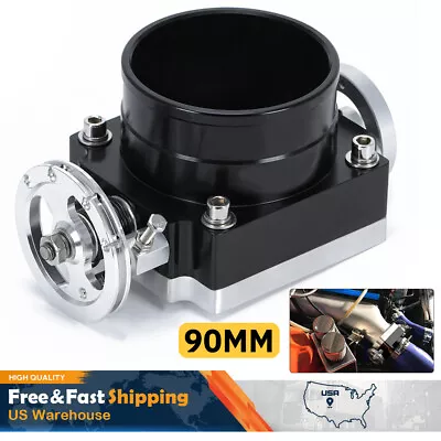 90mm Reverse Throttle Body For Q45 TPS Sensor For Toyota Supra 1JZ / 2JZ Black • $54.80