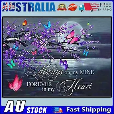 AU 5D Full Round Drill Mosaic Craft DIY Romantic Butterfly Diamond Painting Pict • $10.19