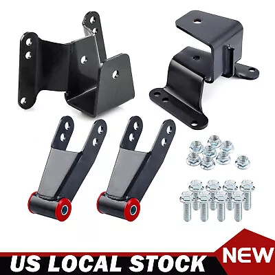 Black 4  Rear Drop Lowering Kit Hanger Shackle For 1973-1987 Chevy GMC C10 2WD • $74.89