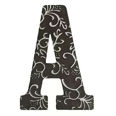 - Metal Letters For Wall Decor 13.75  Black Embossed Metal Alphabet Antique... • $17.24