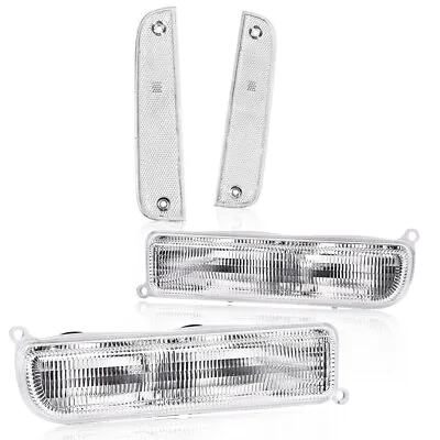 Fit For 97-01 Jeep Cherokee XJ Clear Bumper Lights + Signal Corner Turn Lamps • $20.70