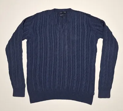 Mens GANT Cable Knit LINEN Pullover Jumper Size XL • £17.99