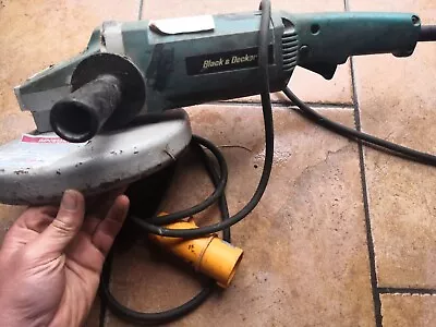 VINTAGE BLACK AND DECKER GD3115 HEAVY DUTY ANGLE GRINDER  9” 9 INCH 110v 1600w • £29.99