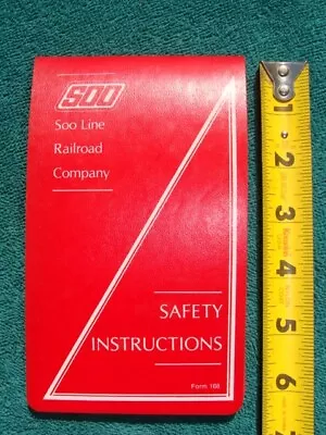 Vintage 1987 Soo Line Railroad Booklet Safety Rules Railway Train Locomotive • $1.99