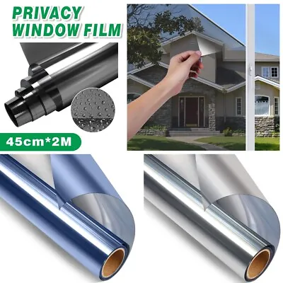 Window Film Privacy Reflective One Way Blackout Windows Stickers Film 45CM*2M • £2.99