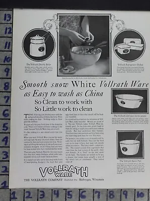 1925 Vollrath Ware Sheboygan Dish Pans Food Kitchen Cook Bake Vintage Ad Dw52 • $21.95