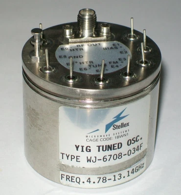 $249 • Buy Watkins Johnson WJ-6708-034F 4.78-13.14 Ghz YIG Oscillator ROHDE SCHWARZ PARTS