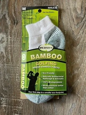 EcoSox Quarter Length Bamboo Fiber Athletic Socks - Medium Sock Size 9-11 - New • $12.95