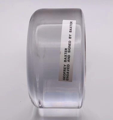 £350 • Buy Whitefriars Very Rare Glass Paperweight Engraved And Signed By Geoffrey Baxter