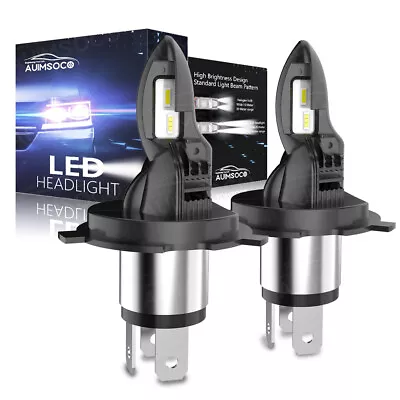 H4 9003 LED Headlight Bulbs Hi Low Beam Conversion Kit 10000K White Canbus • $49.99