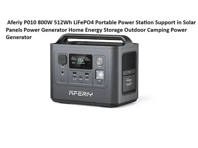 Aferiy P010 800W 512Wh LiFePO4 Portable Power Station Support In Solar Panels • £387