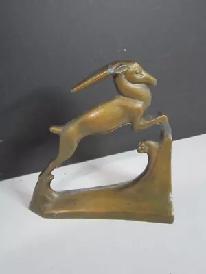 Vintage Brass Bronze Running Rabbit Heavy Bookend Unique • $54.99