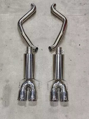 MAM Quad Thunder Exhaust With 3.5  Round Tips For 2005-2008 Corvette C6 • $950