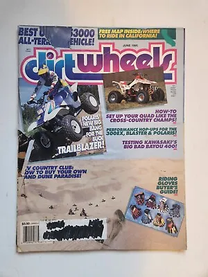 Vintage June 95 Dirt Wheels ATV Magazine Honda Yamaha Suzuki Kawasaki Polaris • $40