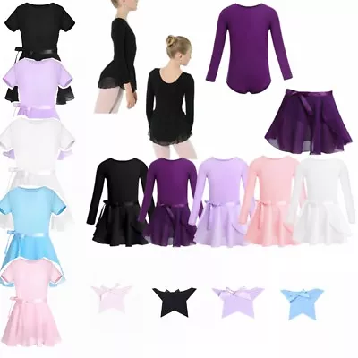 Girls Kid Gymnastics Ballet Dance Dress Skate Tutu Skirt Leotard Costume SZ 2-14 • $14.47