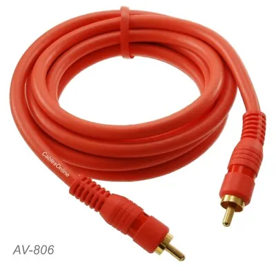 6ft S/PDIF RCA Male To RCA Male Digital Audio Coax Cable AV-806 • $6.25