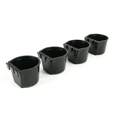 (Pack Of 4) Black Cage Bowls Made Of Durable Plastic For Farm Animals And Pets • $10.49