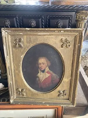 Fantastic C18th? OilPainting  On Copper Of A Military Red Coat Gent  • £600