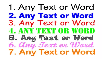 £1.75 • Buy Personalised Vinyl Word Custom Name Text Sticker For Car Wall Window Decal