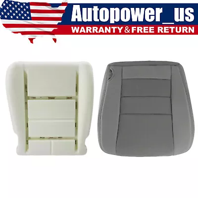 For 2003-2007 Ford F250 F350 F450 Driver Bottom Seat Cover+Foam Cushion Med Gray • $89.77