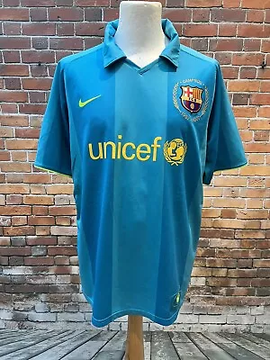 £49 • Buy FC Barcelona Away Football Shirt Jersey Nike Mens Large 2007-2009 #19 MESSI
