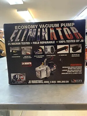 JB Industries JBIDV-6E Eliminator 6 CFM Vacuum Pump • $280