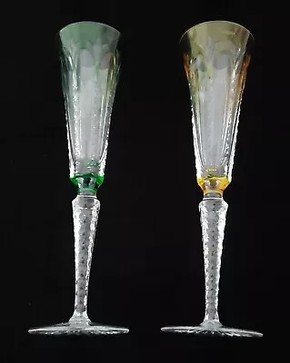 Rare Faberge Stemware Champagne Flute Glass Signed Tatiana Cut To Clear Crystal • $259.96