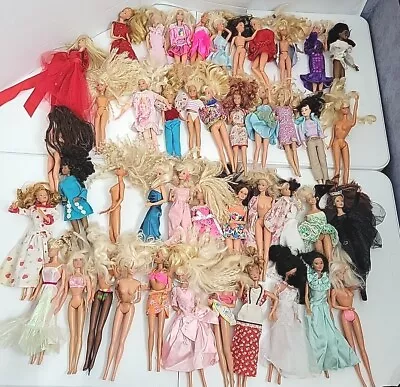 VTG BARBIE DOLLS Lot Of 40+ Dolls Mattel Various Years + Clothes 60s 70s 80s 90s • $119.95