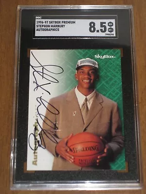 1996-97 Skybox Premium Autographics Stephon Marbury Timberwolves Rookie SGC 8.5 • $109