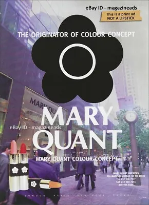 Vintage MARY QUANT Cosmetics 1-Page PRINT AD 1999 New York City Sidewalk • £9.50