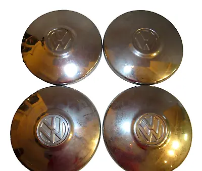 Set Of 4 Vintage Volkswagen VW Chrome Hubcaps 10 X2  • $70