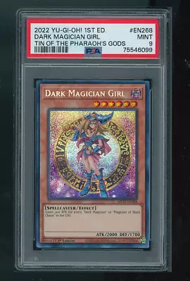 YUGIOH PSA 9 2022 Dark Magician Girl MP22-EN268 Secret Rare • $29.86