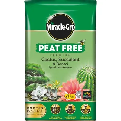 £7.99 • Buy Miracle Gro Premium Cactus Succulent Bonsai Compost With Minerals 6L Peat Free