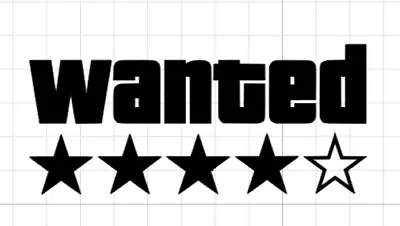 GTA Wanted Xbox/ PS4 Vinyl Decal Sticker - Vehicle/ Window/ Wall/ Door/ Bumper • £2.75