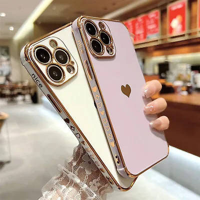 $10.42 • Buy Cute Case For IPhone 14 Pro Max 13 12 11 X XS XR Plus 876 Soft Plating TPU Cover