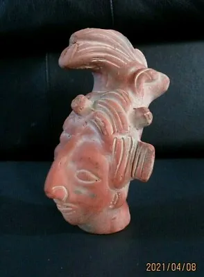 Vintage Mayan Terra Cotta Clay Pottery Bust King Pacal Of Palenque • $39.99