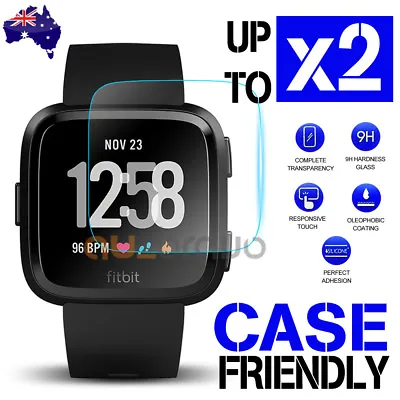 Fitbit Versa/ Versa Lite Screen Protector 9H Tempered Full Coverage Glass Guard • $1.85