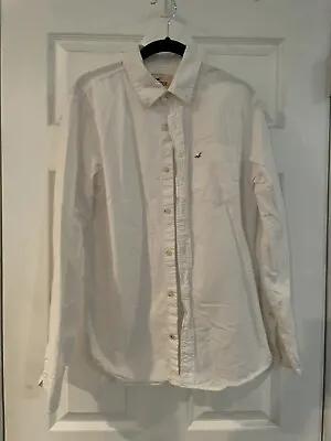 Hollister Mens White Button Down Shirt Size Medium • $10