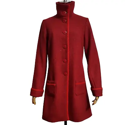 AVOCA Vintage  Irish Donegal Tweed Wool Coat Red Herringbone Sz 1/ S • $70