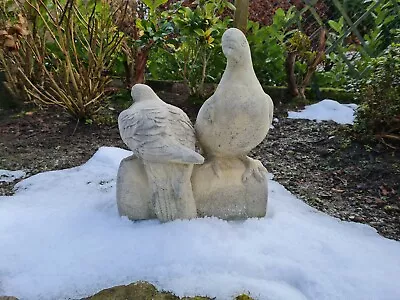 £59.99 • Buy  2 Doves On Roof Top Vintage Garden Ornemant English Stone( Delivery Available.