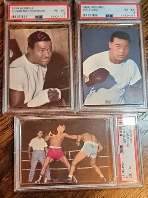 1958 JOE LOUIS + Max Schmeling + Sugar Ray ROBINSON PSA 4+++  Heinerle • $600