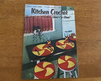 Kitchen Crochet Pattern Book Vintage 1950s Kitsch Novelty Home Decor Magazine • $10