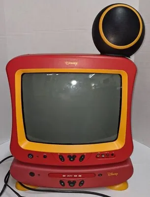 Vintage Disney Mickey Mouse 13  Color CRT TV Television DVD Player (read Desc) • $139.99