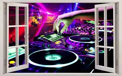 DJ Mixer Controller 3D Window Decal Wall Sticker Home Decor Art Mural Music FS • $17.99